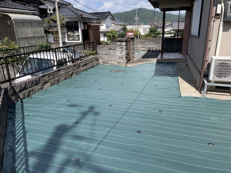 鳥取県鳥取市　防草シート張り
